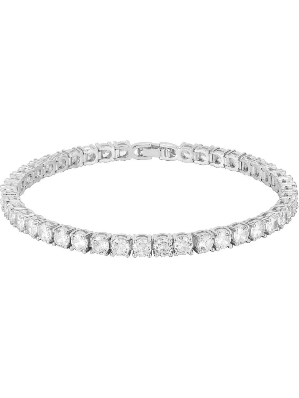 Elegant 14K Gold Plated Tennis Bracelet with Cubic Zirconia | 4mm Sparkling